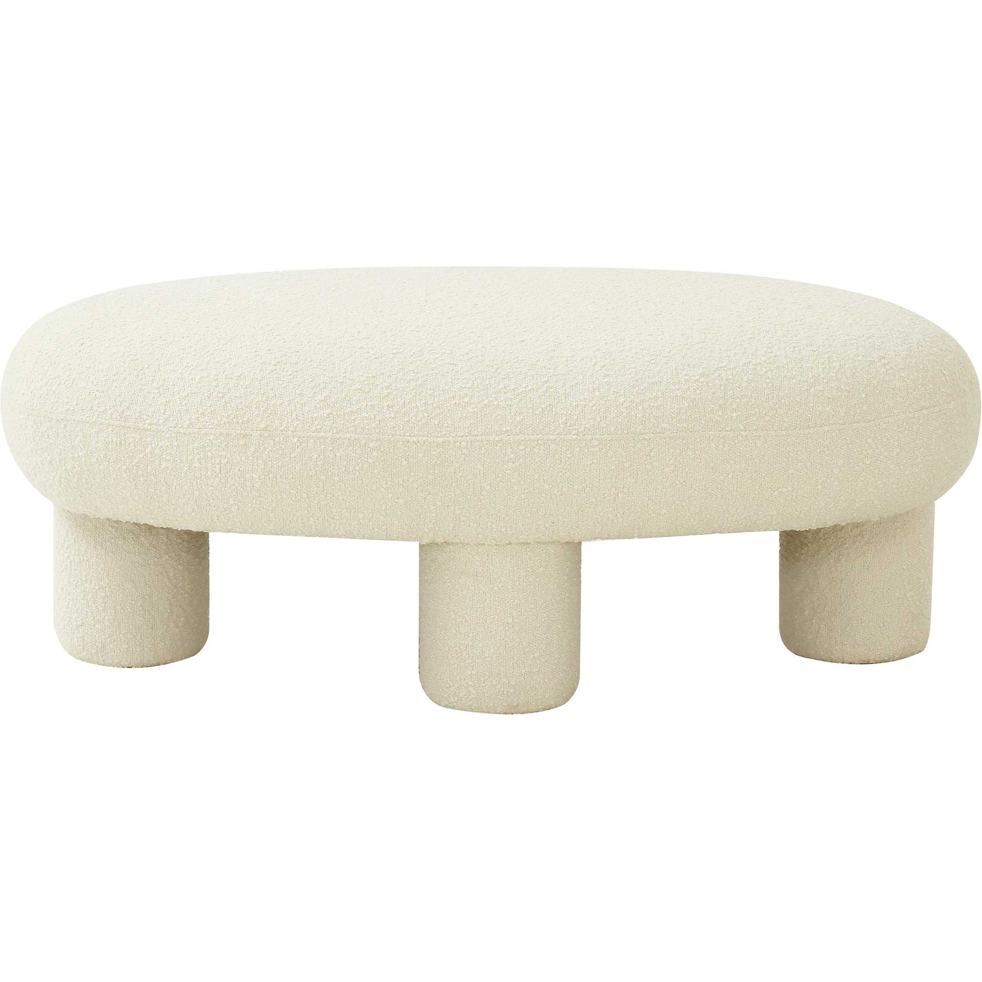 Dillon Boucle Ottoman Cream