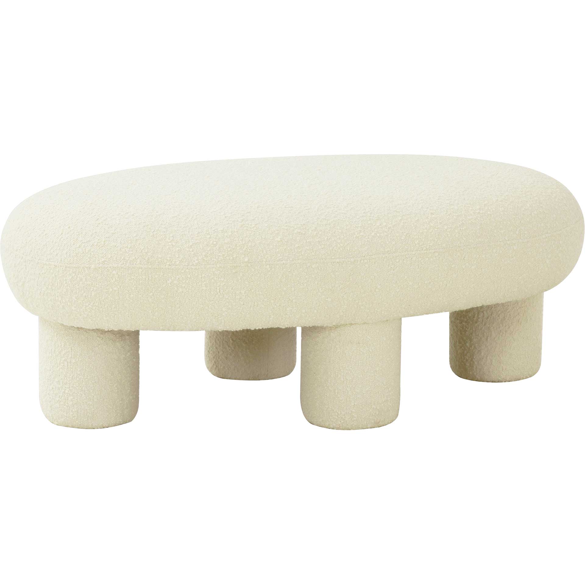 Dillon Boucle Ottoman Cream