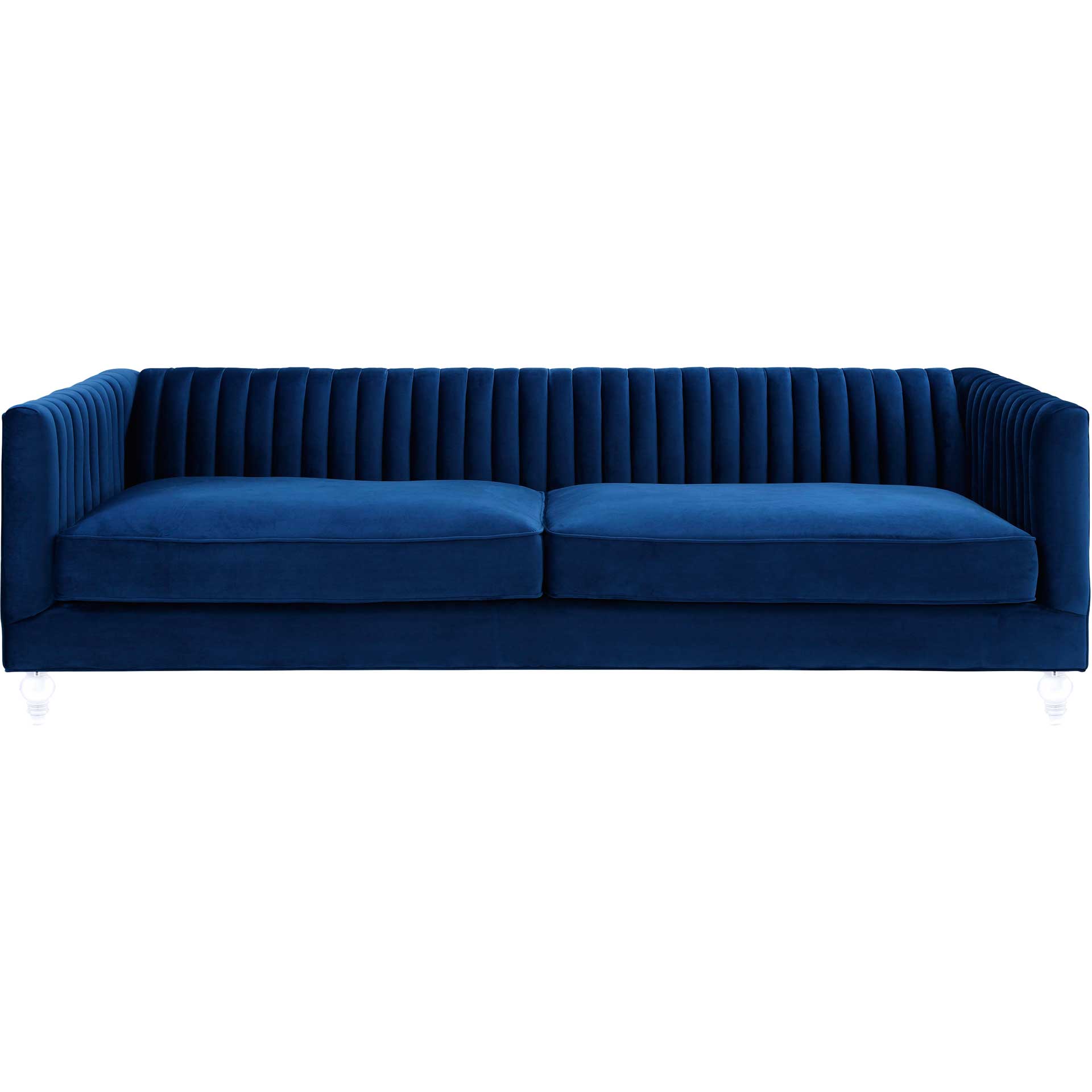 Aviate Velvet Sofa Blue