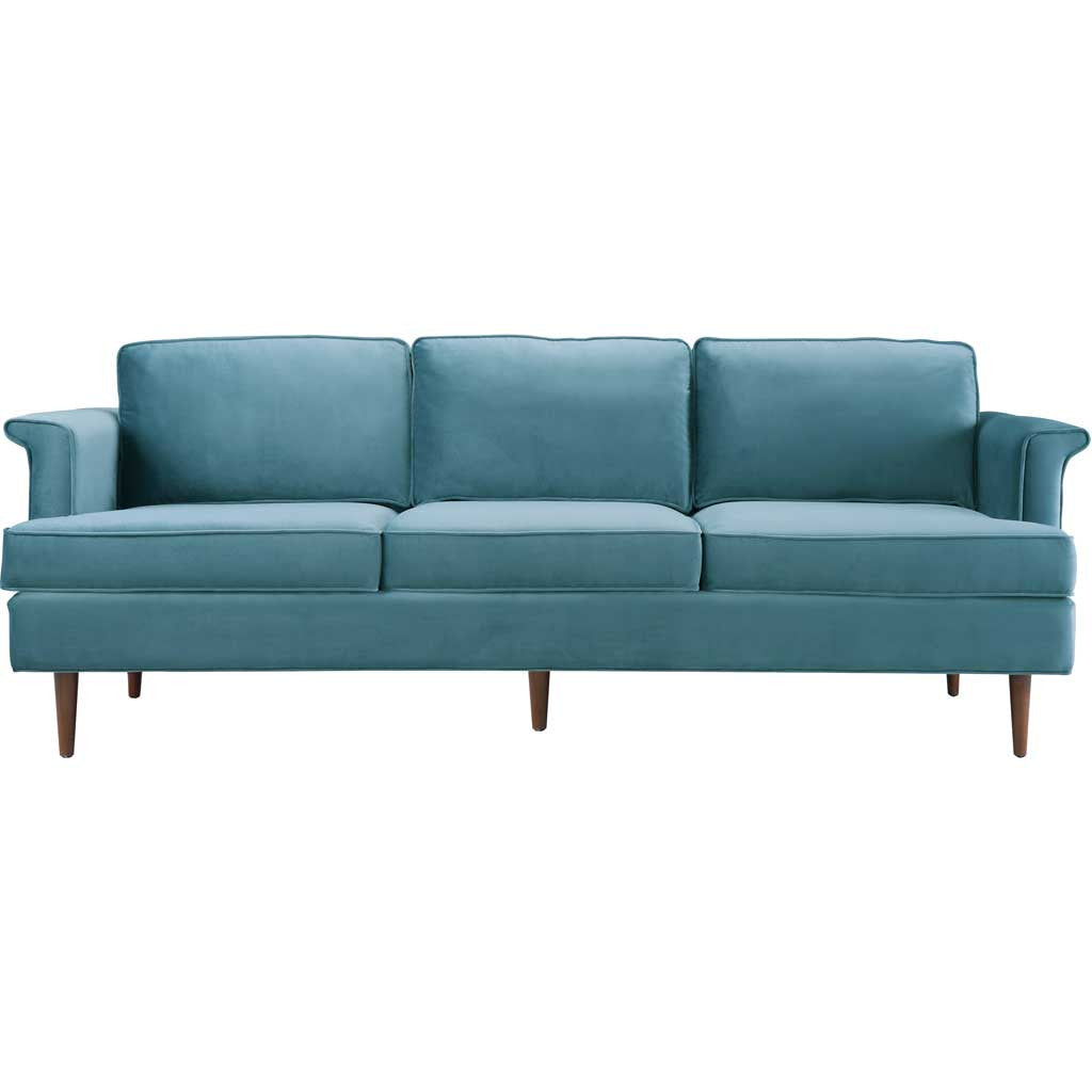 Pessac Velvet Sofa Sea Blue