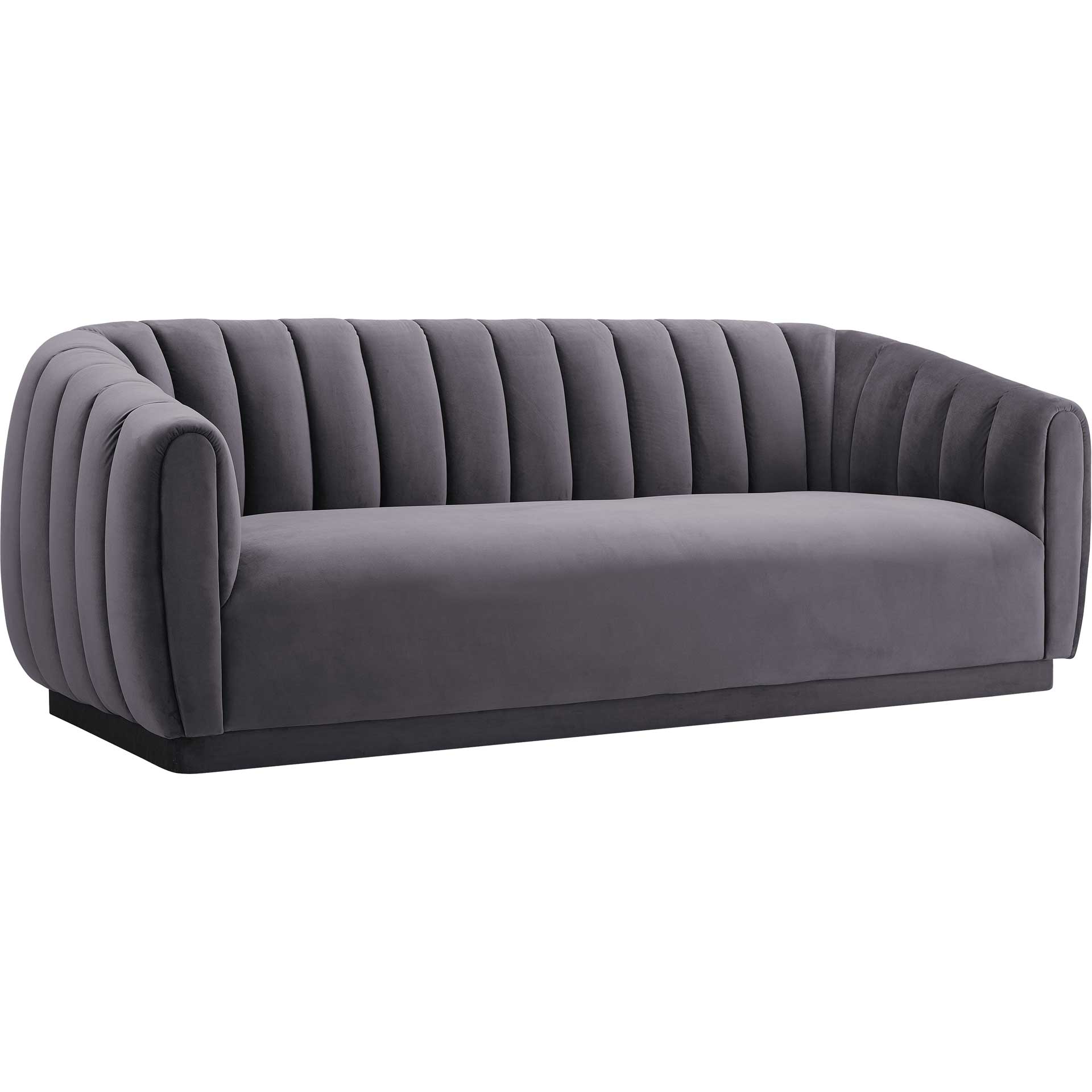 Arnold Velvet Sofa Gray