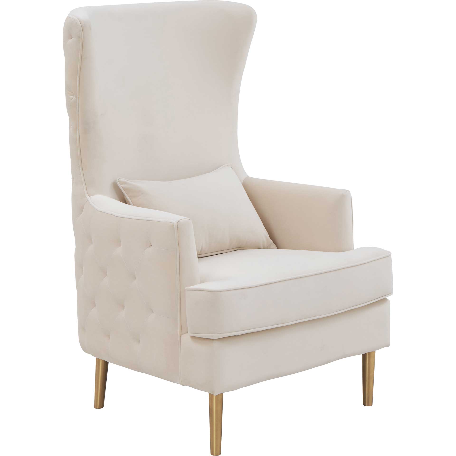 Alaia Tall Tufted Back Chair Cream