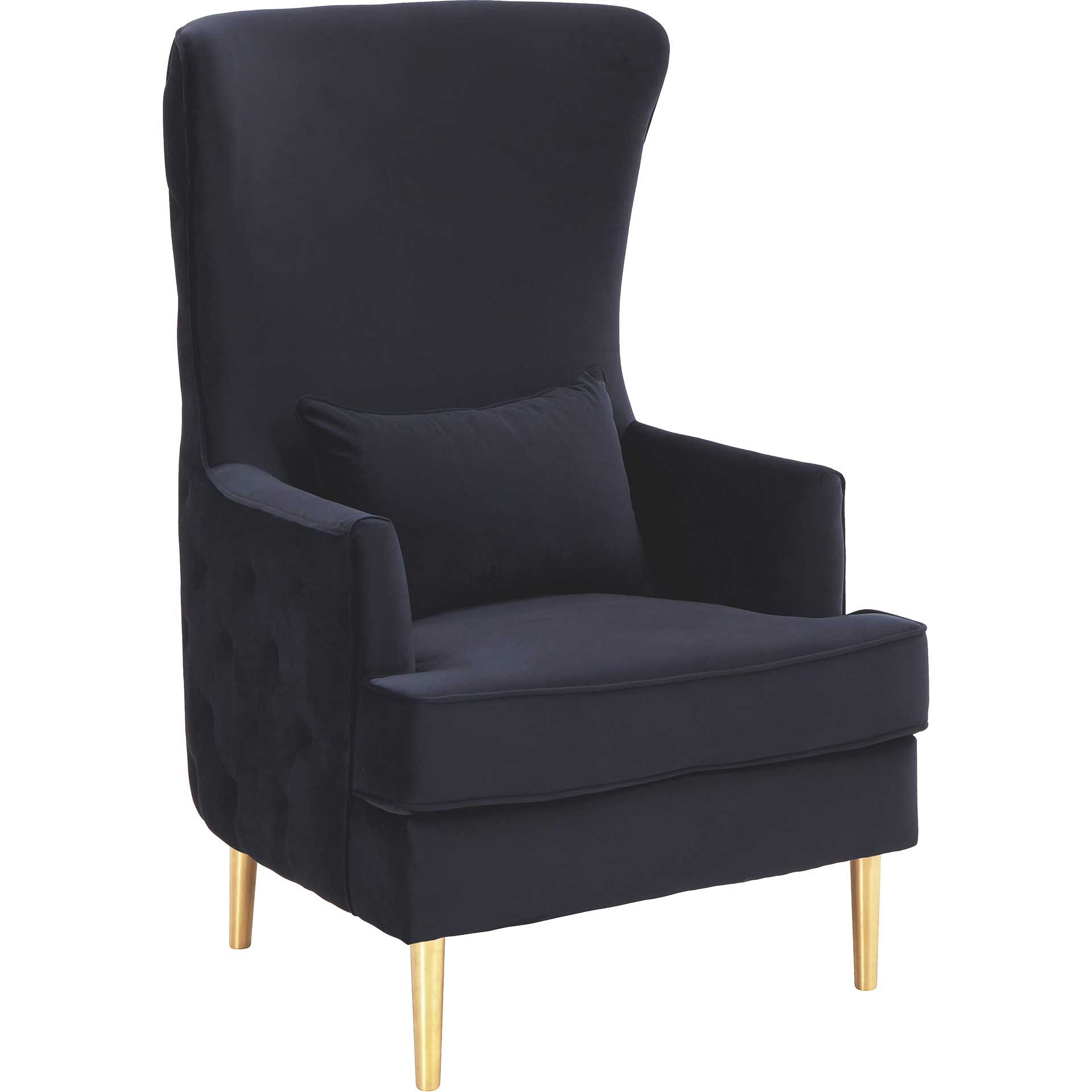 Alaia Tall Tufted Back Chair Black