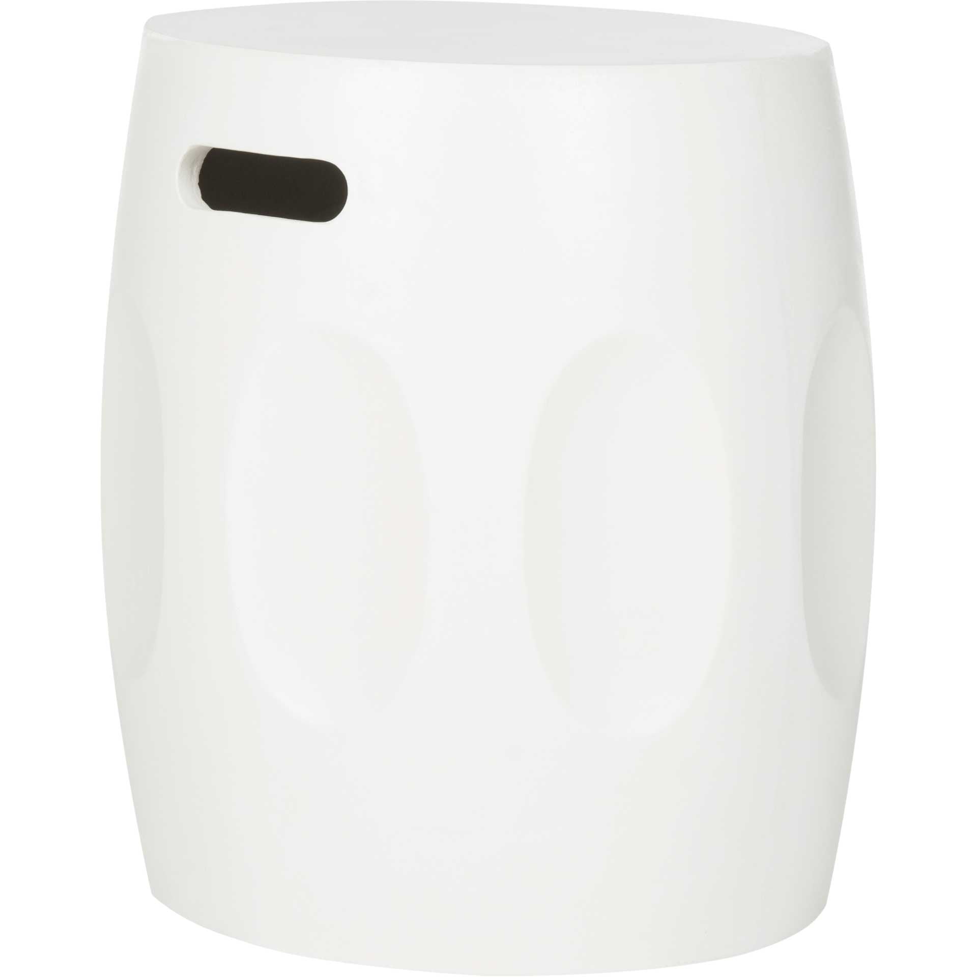 Zubair Modern Concrete Round Accent Table Ivory