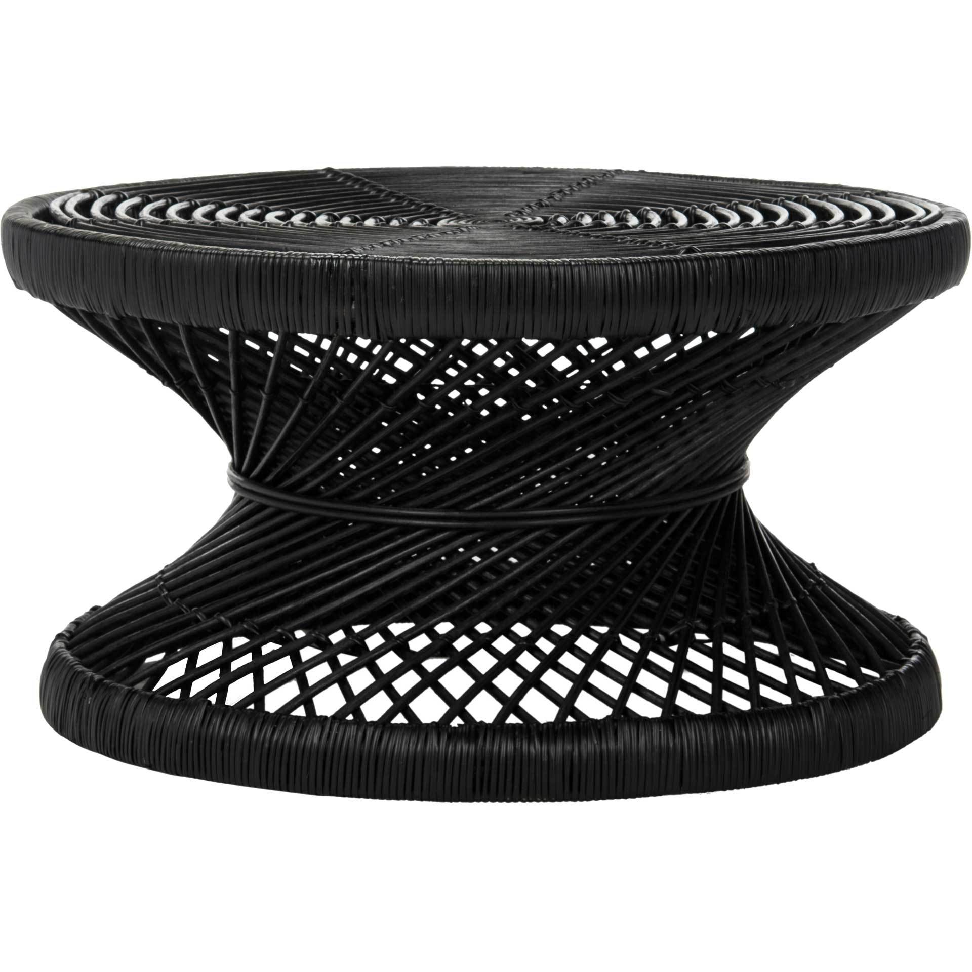 Griffin Bowed Coffee Table Black