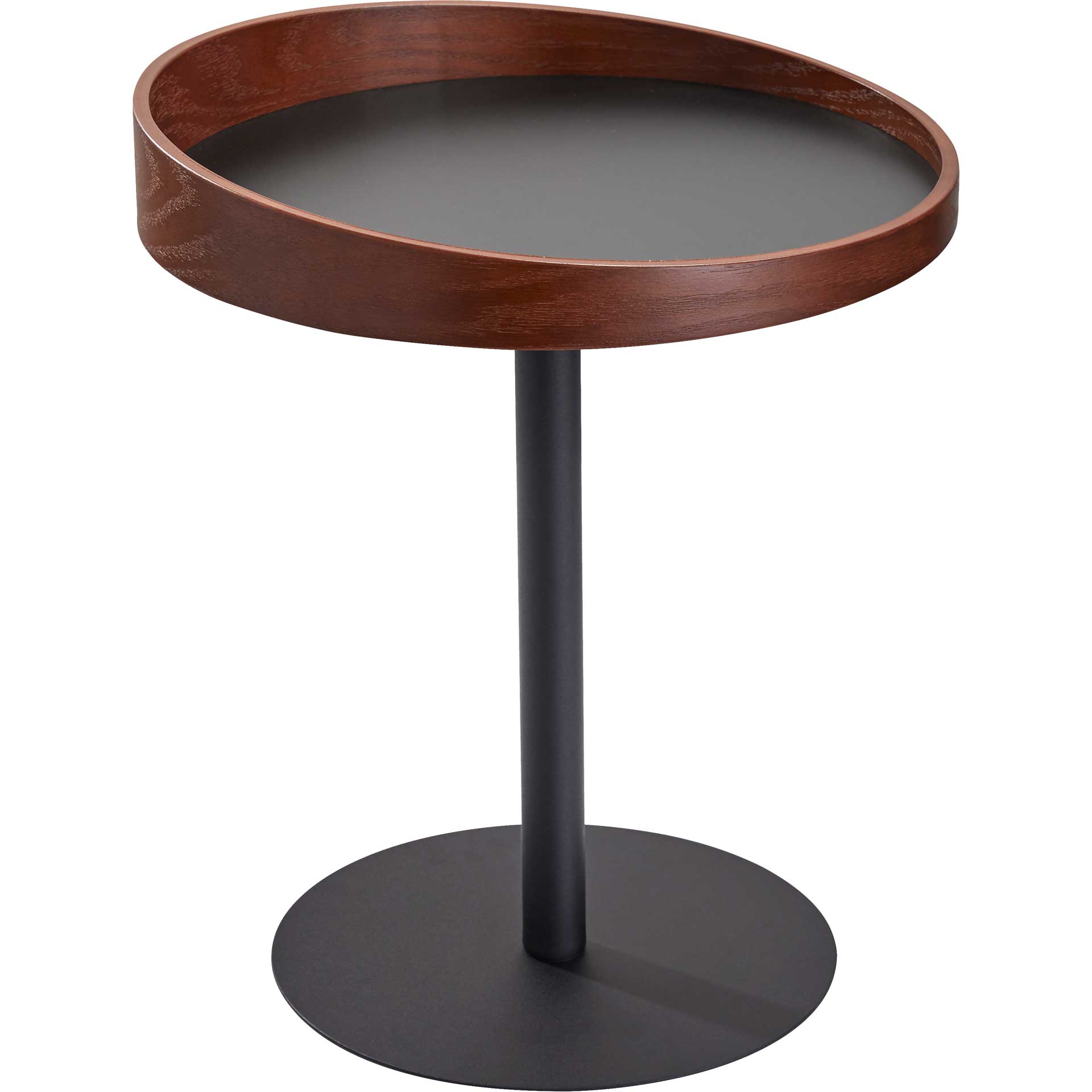 Croix End Table Black/Walnut