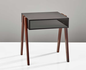 Laon End Table Black/Walnut