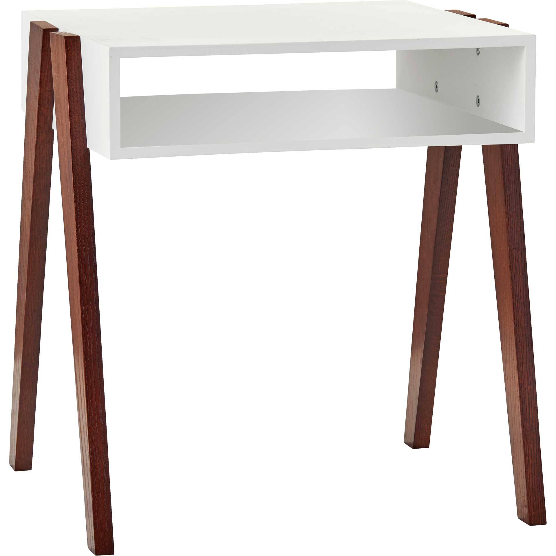 Laon End Table White/Walnut