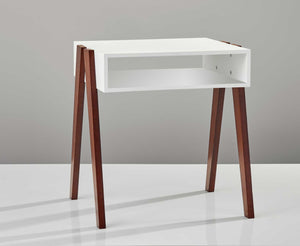 Laon End Table White/Walnut