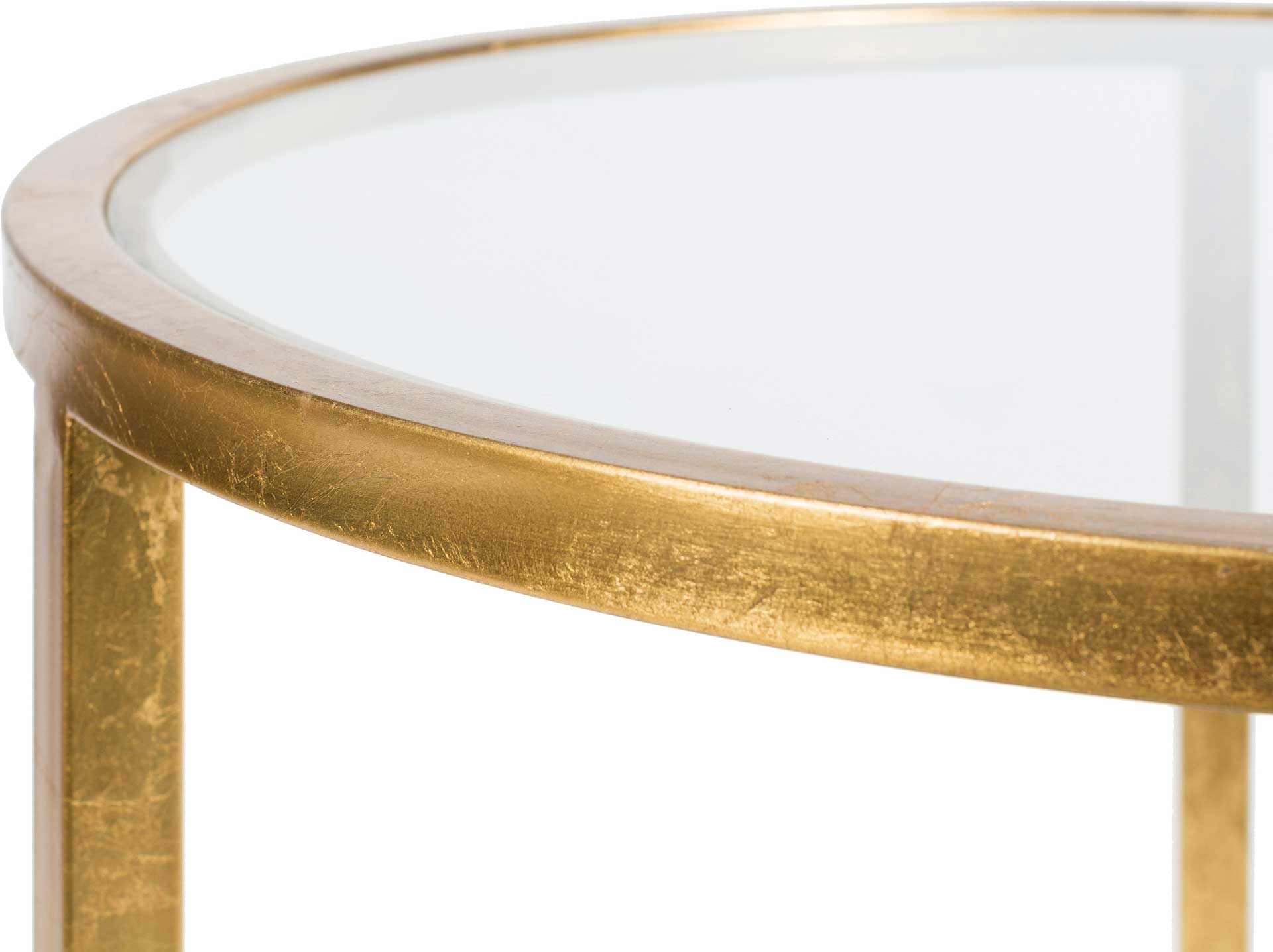 Asher Side Table Gold/Clear