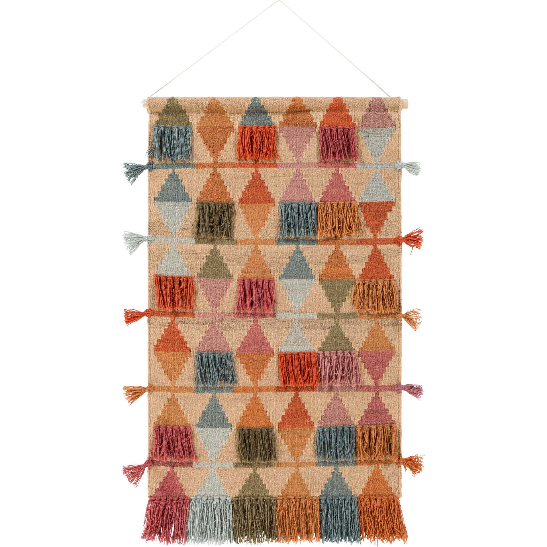 Abel Wall Hanging Khaki/Brick/Rose