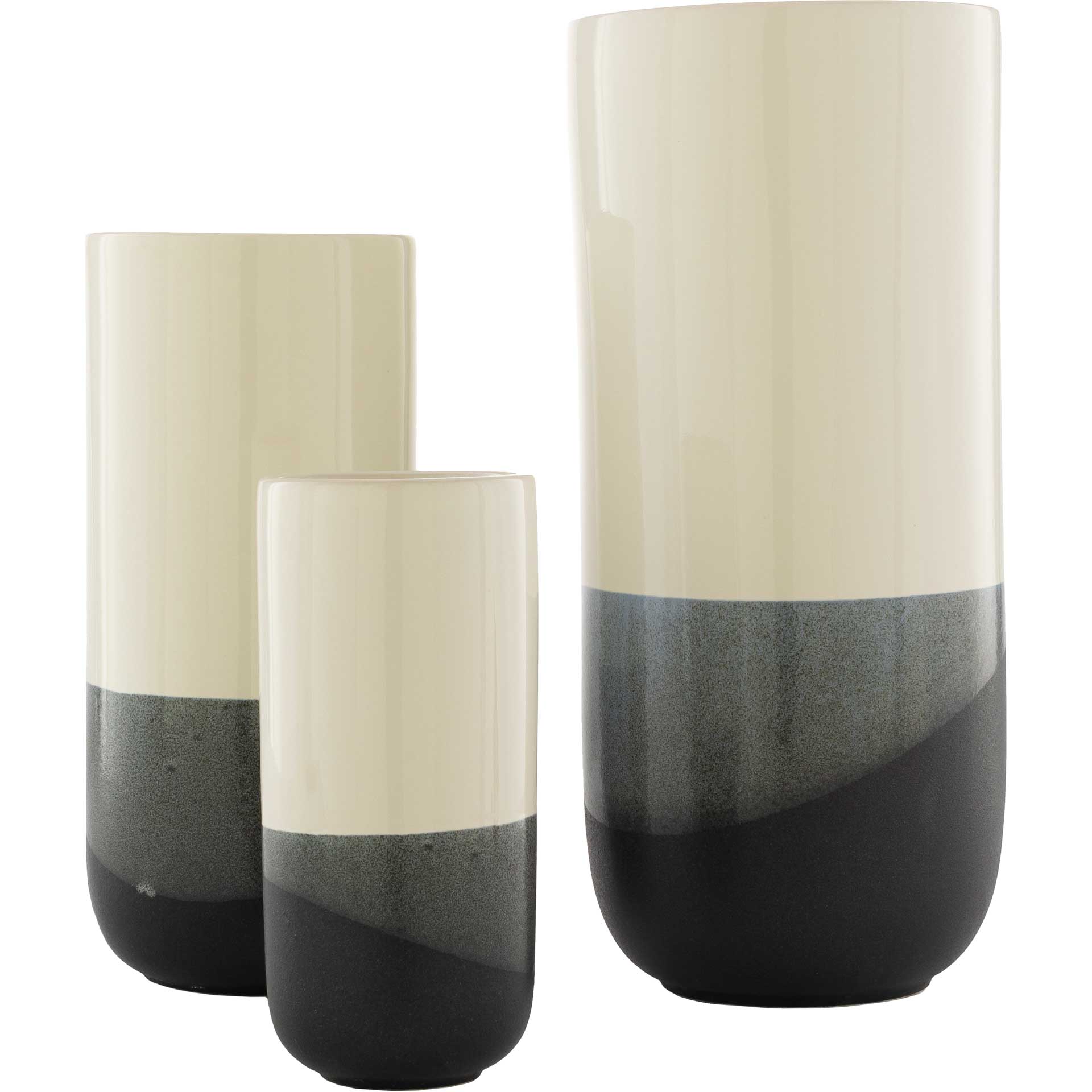 Genevieve Vase Cream/Black