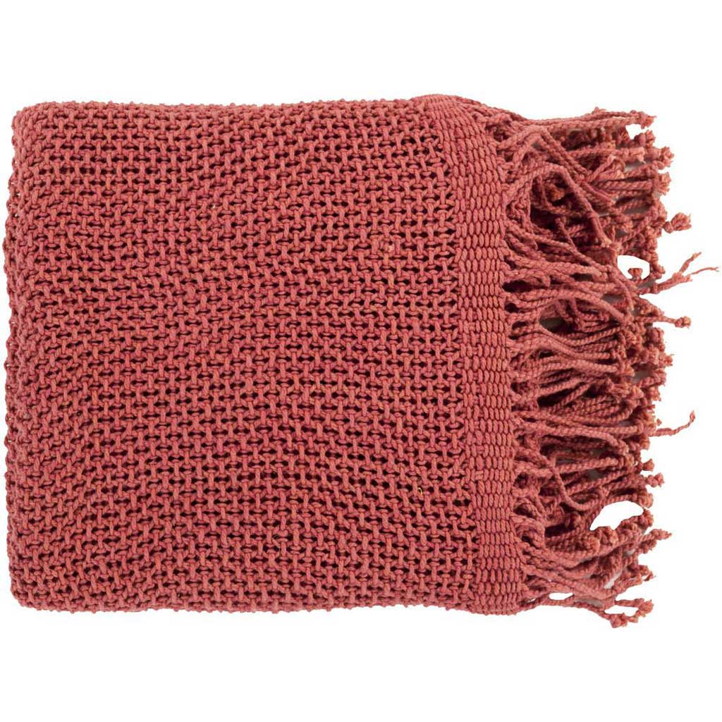 Tibey Solid Red Throw