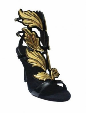 Kimmy Cruel Summer Gold Leaf Heels