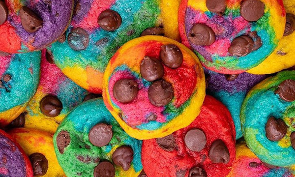 Rainbow Chocolate Chip Cookies for Pride Month