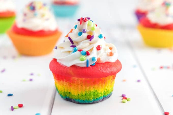 LGBTQ Rainbow Cupcakes for Pride Month