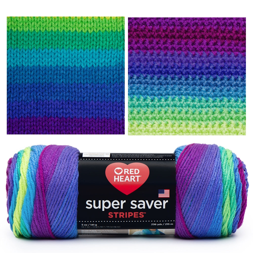 Super Saver by Red Heart Yarns, Bright Striping Yarn