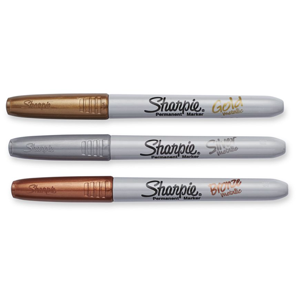 Sharpie 4 Count Fine Point Metallic Colors Permanent Markers - Set Of 2