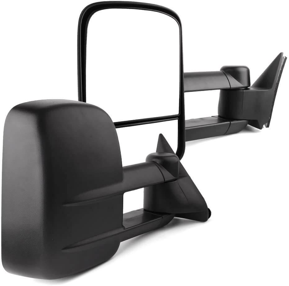 SCITOO Tow Mirror fit 1988-1999 Chevy GMC C/K 1500 2500 3500 1992-1999 Chevy Suburban C/K 1500 2500 3500 Yukon XL Manual Adjusted Non-Folding Non-Extended 