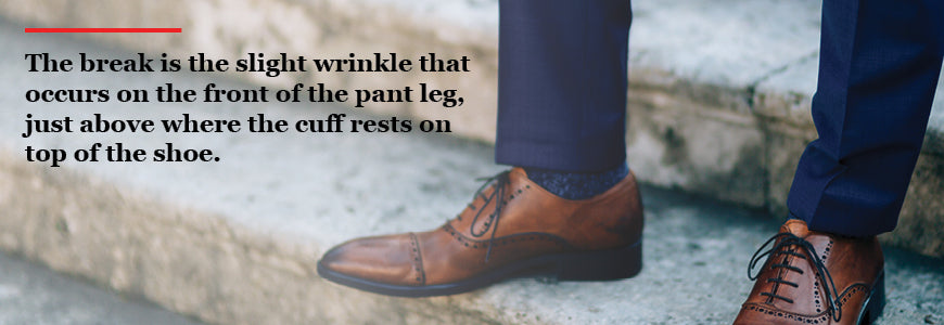Break of Suit Pants on Shoe