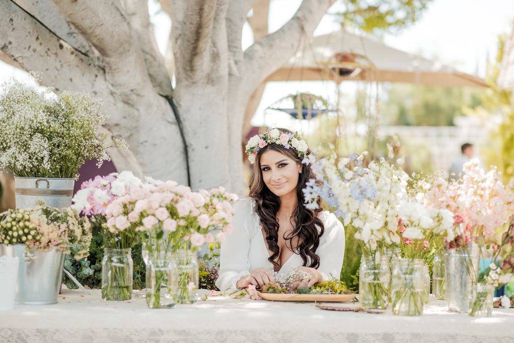 Fresh Flower Crowns Los Angeles, flower crown bar LA, Real flower crowns