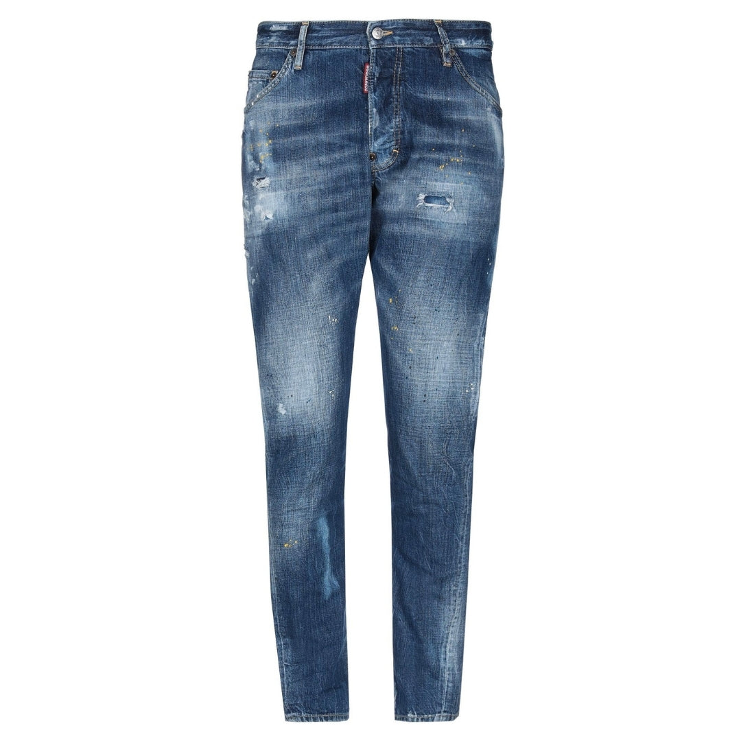 Dsquared2 Distressed Multi Paint Spray Classic Kenny Twist Jeans