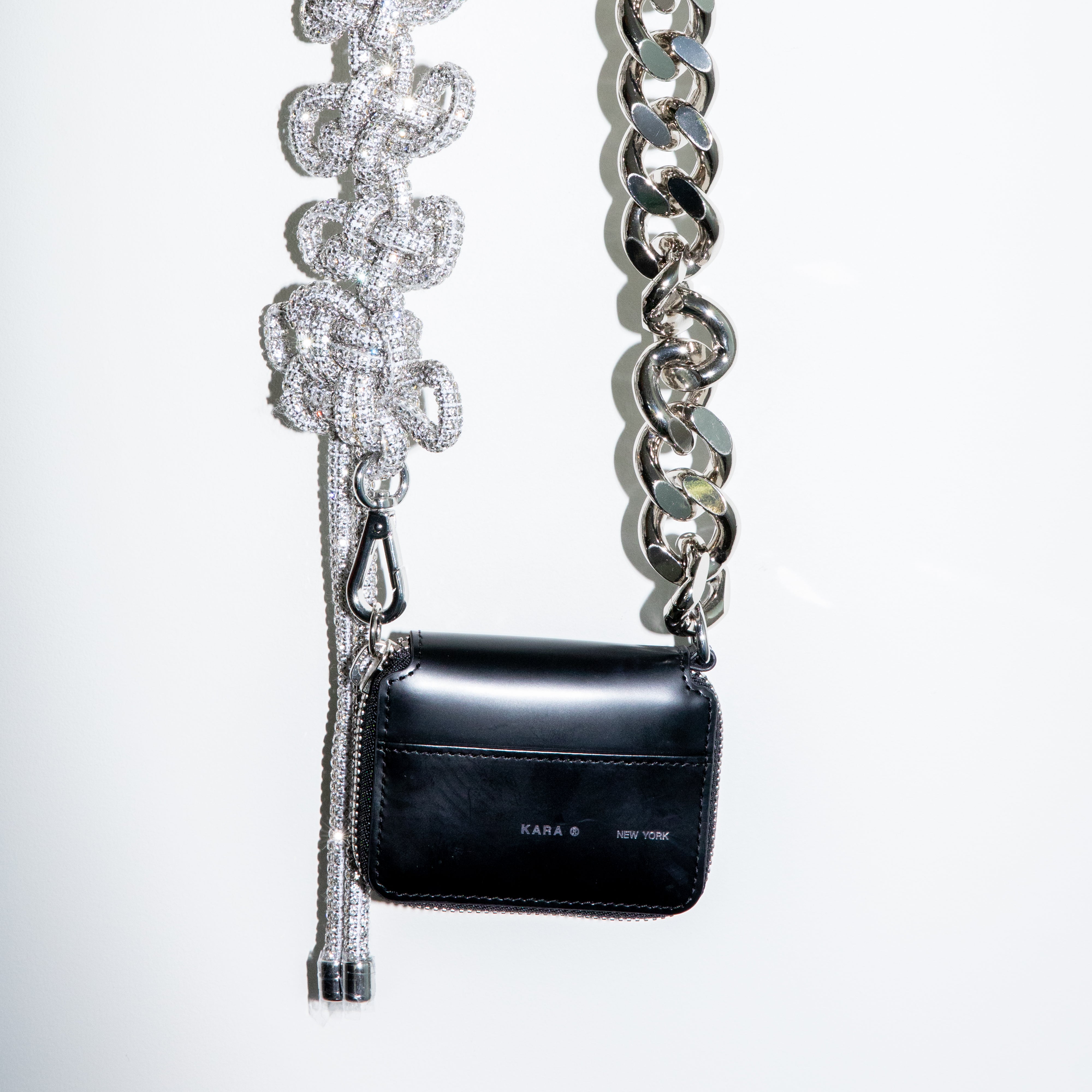 KARA new york BIKE WALLET BLACK CHAIN | labiela.com