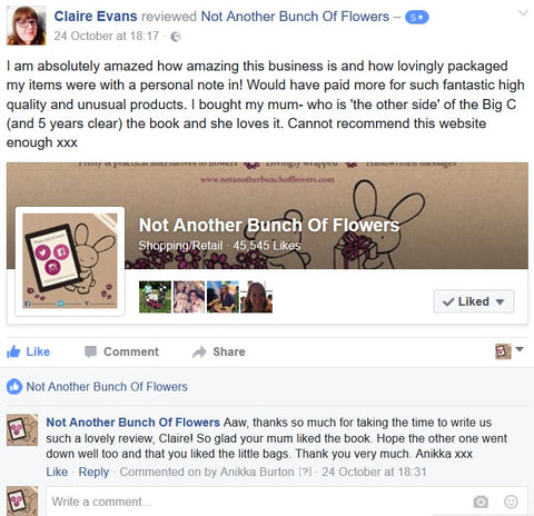 Not Another Bunch Of Flowers Facebook Review