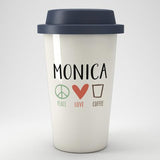 Reusable personalised coffee mug gift 