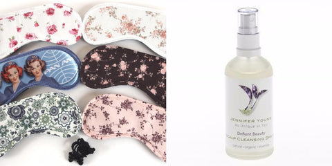 Relaxing pillow spray and eye mask 