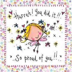 Hurrah! You did it! End of treatment card