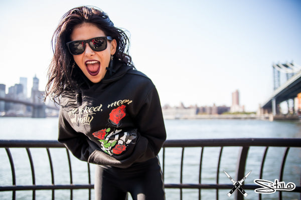 Chi Flo x Still 1 Fall Streetwear Shoot in Brooklyn Evil Wicked Mean and Nasty Straight Outta Prison Unisex Hoodie