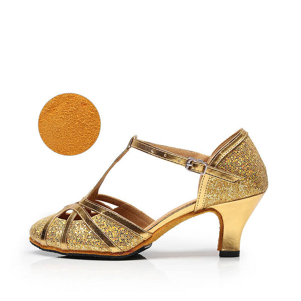 gold ballroom dance shoes