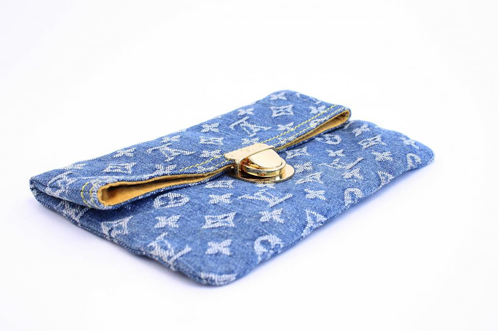 Vintage Louis Vuitton Clutch - Vintage Denim Monogram Amelia Clutch