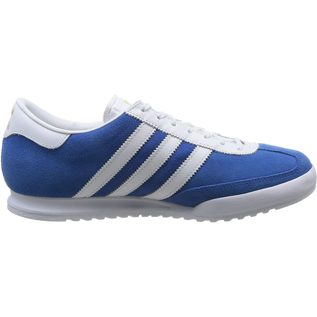 Adidas Original Blue White Mens Leather Trainers – Top Brand Shoes