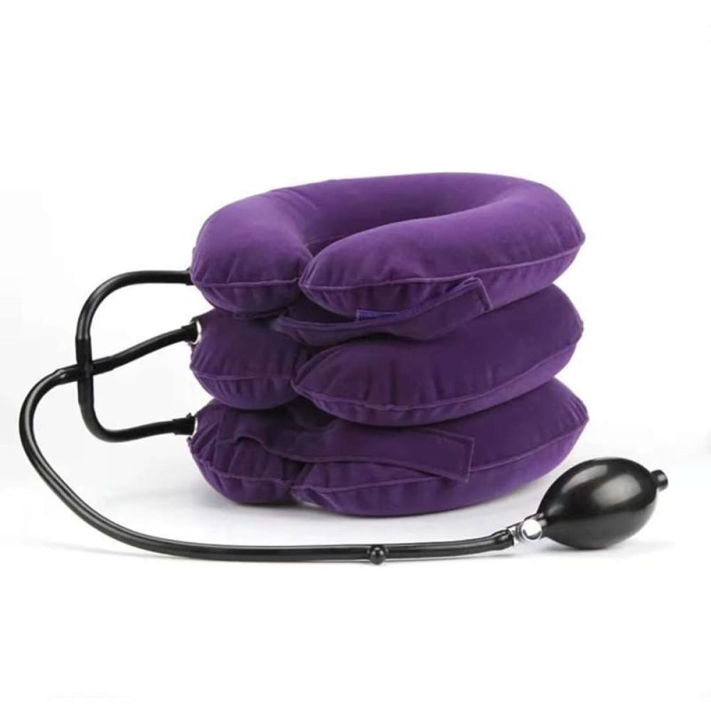 Stretch-A-Neck Inflatable Pillow - New Style Purple - Gadget