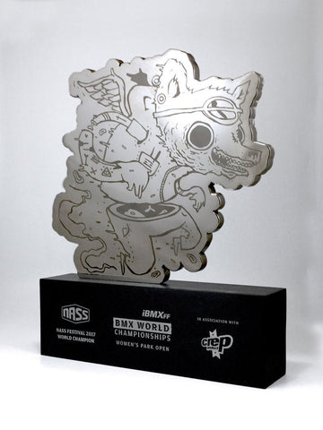 Custom made wolf award by Creative Awards