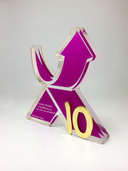 Pink X acrylic Award