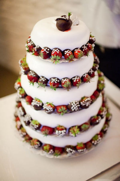 5 Tier Chocolate Dipped Strawberry Wedding Cake