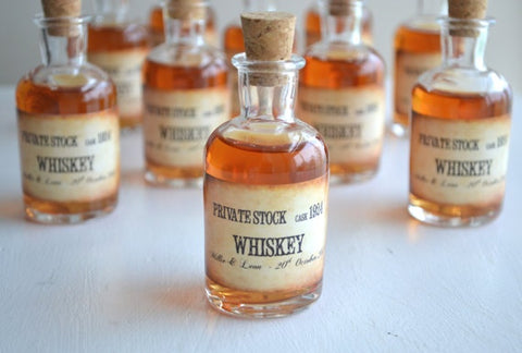 Personzalized Cinnamon Whisky Wedding Party Favors