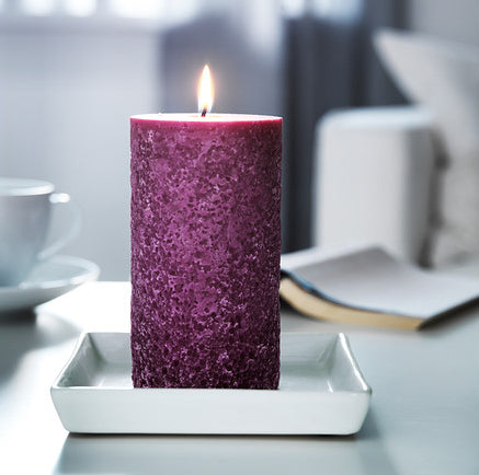 The IKEA ÅSIKT Scented block candle, lilac