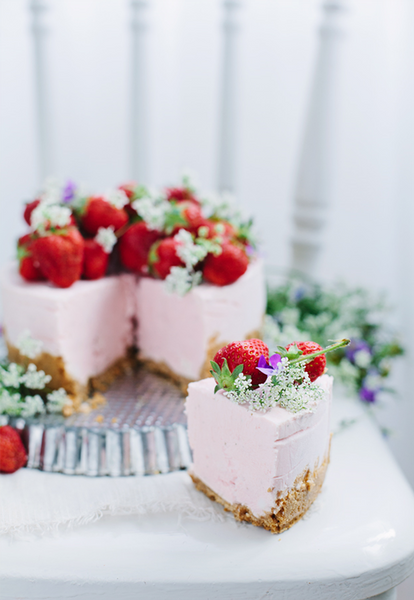 Strawberry Cheesecake Wedding Cake