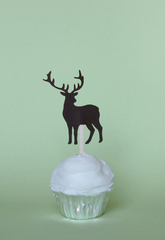 Buck Silhouette on top of a Cupcake