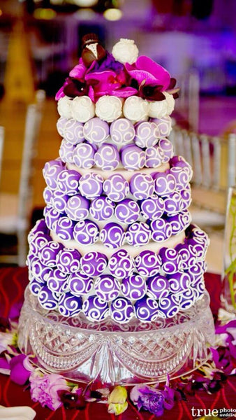 Lavender Swirl Cake Pop Wedding Cake