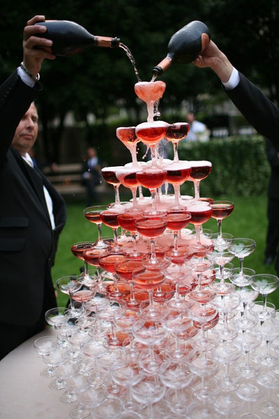 Amazing Blush Champagne Tower