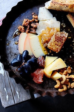 Gourmet Cheese, Fruit and Honeycomb Snack Platter