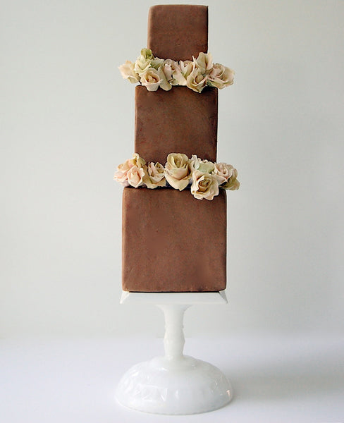 Chocolate Wedding Cake with Roses