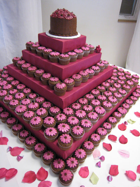 Chocolate Cupcake Tower for a Wedding Venue