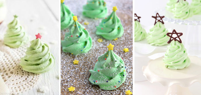 Christmas Tree Meringues