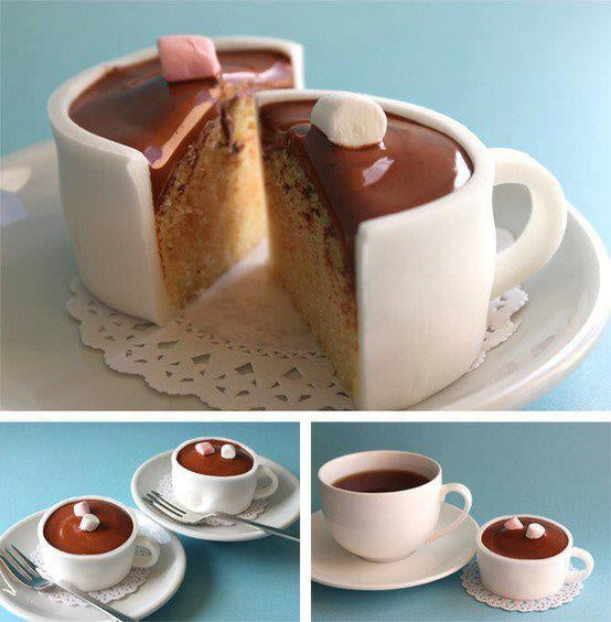 Coffee Cup Wedding Cake Inspiration